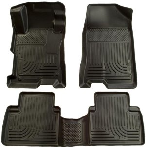 Toyota Prius Floor Liners - Front + Rear - Husky Liners - WeatherBeater - Black - `04-`09